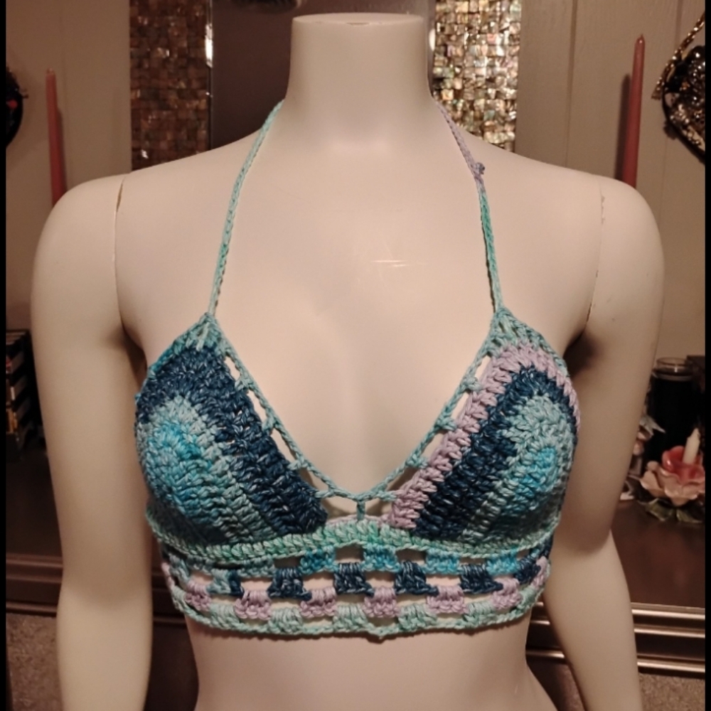 Handmade Crochet Halter Top